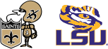 New Orleans Saints and LSU Tigers logos